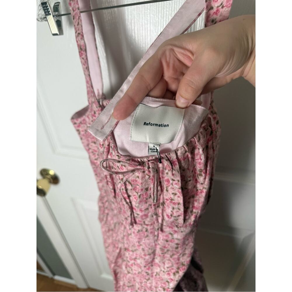 Reformation Daria Linen Dress in Rosin 8 - Picture 7 of 9